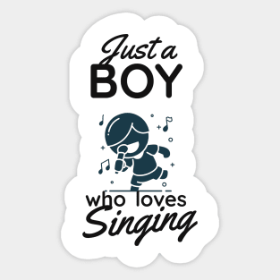 Boy Who Loves Singing Karaoke Singer Music Sticker